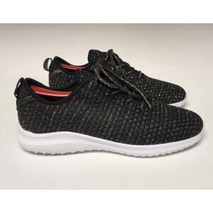 Geers Women's Tennis Dream Seek Sneakers Shoes Footwear Black/Gold Size 8